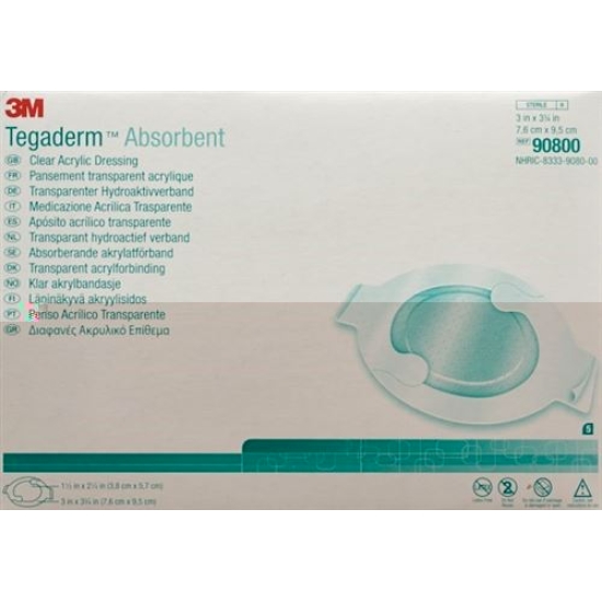3M Tegaderm Absorbent Wundverband 7.6x9.5cm 5 Stück buy online