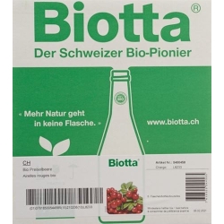 Biotta Preiselbeere Plus 6 Flasche 5dl