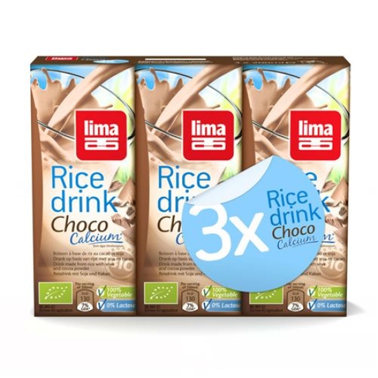 Lima Rice Drink Choco Calcium 3x 200ml buy online
