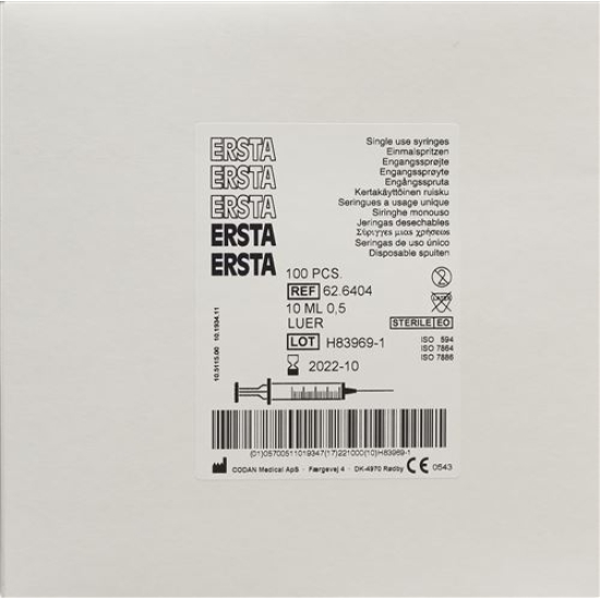 Ersta Einmalspritzen Luer 10ml Exzentrisch 100 Stück buy online