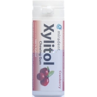 Miradent Xylitol Zahnpflege Kaugummi Cran 12x 30 Stück