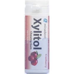 Miradent Xylitol Zahnpflege Kaugummi Cran 12x 30 Stück