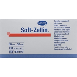 Soft Zellin Alkoholtupfer 60x30mm Steril 100 Stück