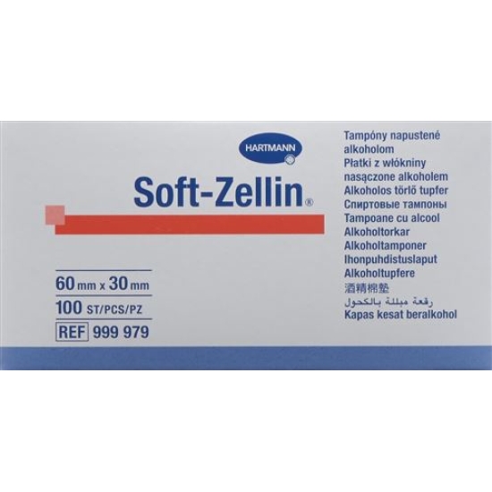 Soft Zellin Alkoholtupfer 60x30mm Steril 100 Stück buy online