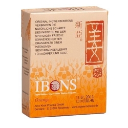 Ibons Ingwer Bonbon Orange Box 60g