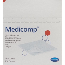 Medicomp Vlieskompressen 10x10cm 25 Beutel 2 Stück