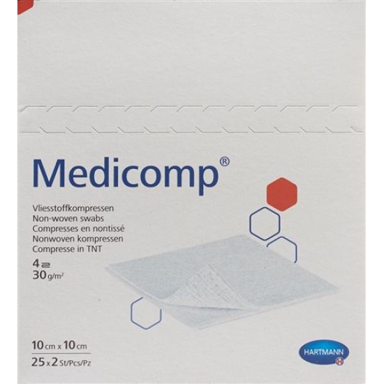 Medicomp Vlieskompressen 10x10cm 25 Beutel 2 Stück buy online