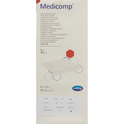Medicomp Vlieskompressen 5x5cm 4-fach 30g/m2 75x 5 Stück
