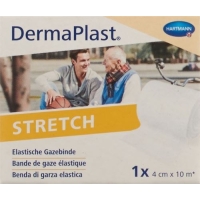 Dermaplast Stretch Gazebinde 4cmx10m Weiss