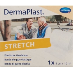 Dermaplast Stretch Gazebinde 4cmx10m Weiss