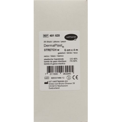 Dermaplast STRETCH elastic gauze bandage 6cmx4m white 20 pcs