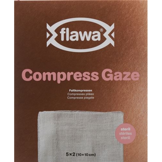 Flawa Gazin Mullkompressen Steril 10x10cm 5x 2 Stück buy online