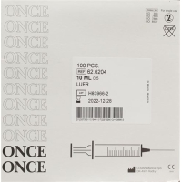 Once Einmalspritze 10ml Luer Exzent 100 Stück