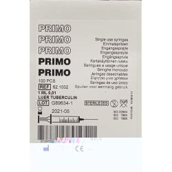 Primo Tuberkulin Spritzen Luer O Nad 100x 1ml