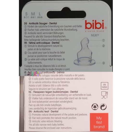 Bibi Sauger Dental Silikon für Tee Duo 2 Stück buy online