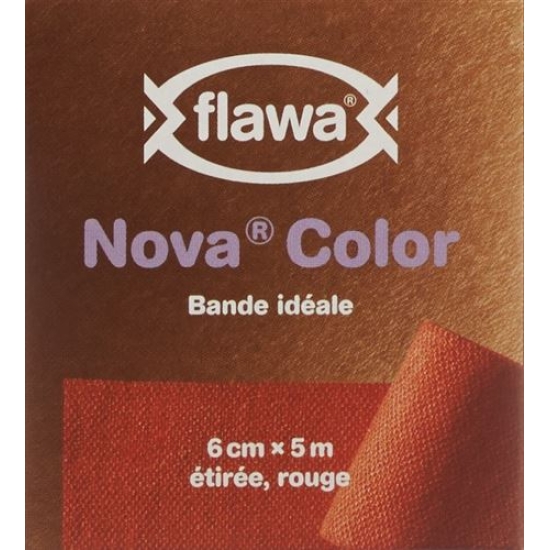 Flawa Nova Color Universalbinde 6cmx5m Rot buy online