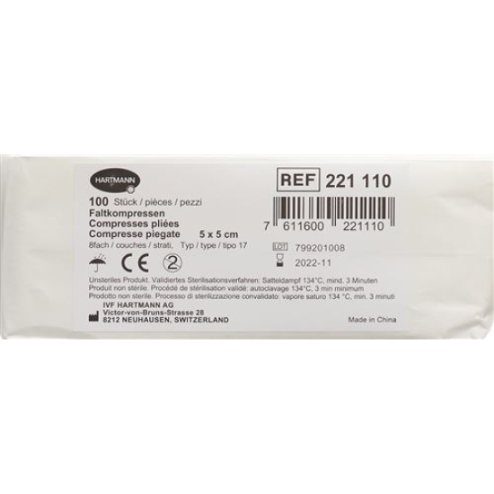IVF Faltkompressen Typ 17 8-fach 5x5cm 100 Stück buy online