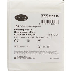 IVF Faltkompresse Typ17 10x10cm 8-fach 100 Stück