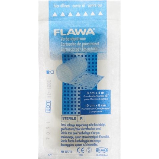 Flawa bandage cartridge 8x10cm+8cmx4m sterile buy online