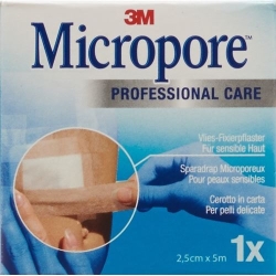 3M Micropore Vlies Heftpflaster ohne Dispenser 25mm x 5m hautfarbig