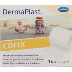 Dermaplast Cofix gauze bandage 4cmx4m white