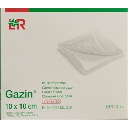 Gazin Faltkompressen 10x10cm 16-fach Steril 10x 10 Stück