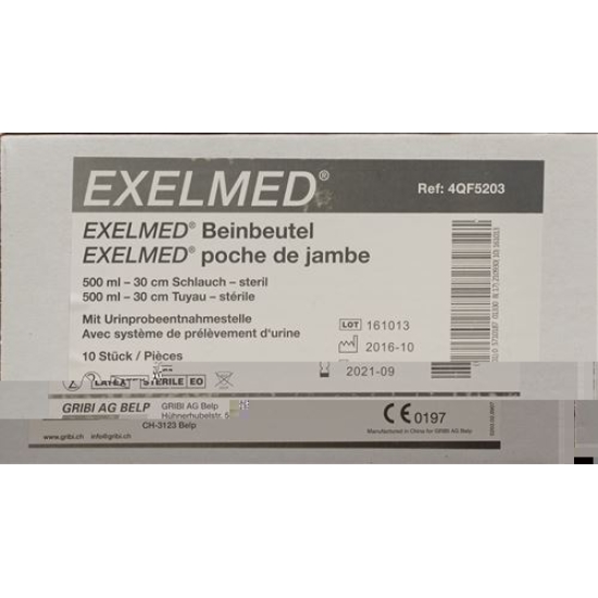 Exelmed Set 10x Beinbeut 500ml 30cm +1 Paa Halteba buy online