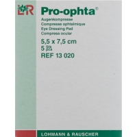 Pro-Ophta Augenkompresse 5.5x7.5cm Ungeschweisst 50 Stück