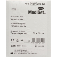 Mediset IVF Vierecktupfer 2.5x2.5cm 40 Beutel 5 Stück