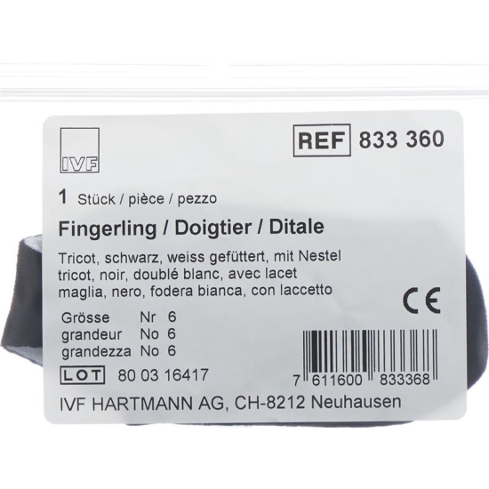 IVF Däumling Tricot Grösse 6 Schwarz buy online