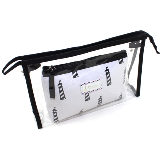 Topteam Toiletry Kit Lighthouse Black / White Os buy online