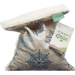 Sky green cherry pit cushion 30x20cm ice flowers