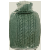 Frosch Wärmflasche PVC 1.8L Strickbezug Pastellbl