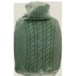 Frosch Wärmflasche PVC 1.8L Strickbezug Pastellbl