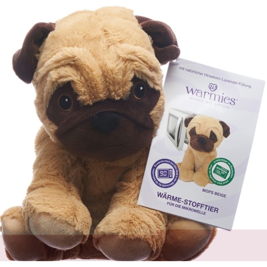 Warmies warmth soft toy pug beige buy online