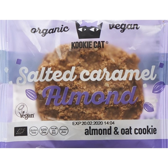 Kookie Cat Salted Caramel Almond Cookie 50g buy online