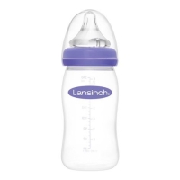 Lansinoh anti-colic wide-mouth bottle 240ml plastic