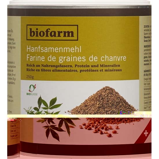 Biofarm Hanfsamenmehl Knospe Ch 250g buy online