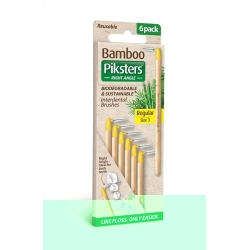 Piksters Bamboo Kink 3 Yellow 6 Stück