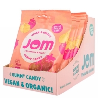 Jom Display Organic Candy Strawberry&peach 12x 70g
