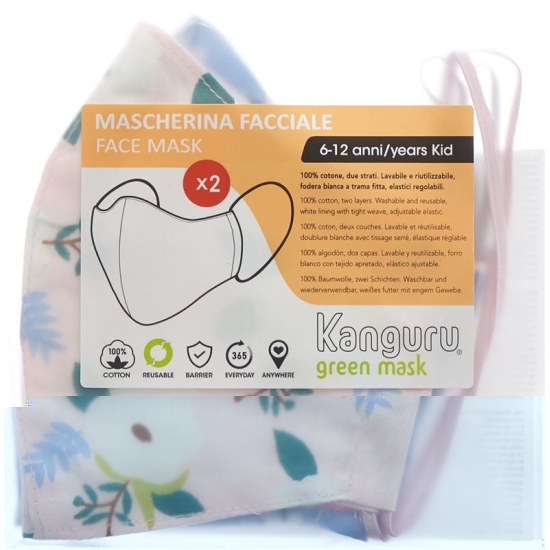 Kanguru Green Atemschutzmaske 1244 Mädchen 2 Stück buy online