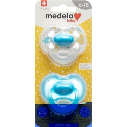 Medela Baby Dummy Original 6-18 Boy 2 pieces