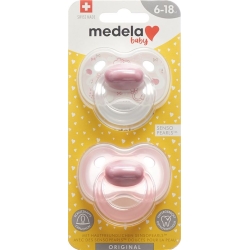 Medela Baby Dummy Original 6-18 Girl 2 pieces