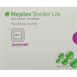 Mepilex (pi-aps) Bor Lit Silikon 7.5x7.5cm 5 Stück