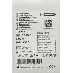 Codan Einmalspritze 3ml Luer Lock 100 Stück