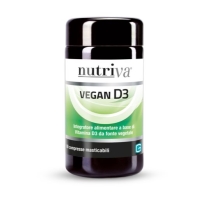 Nutriva Vegan D3 Kautabletten Glasflasche 60 Stück