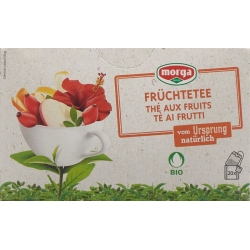 Morga Früchtetee mit Hülle Bio Knospe Beutel 20 Stück