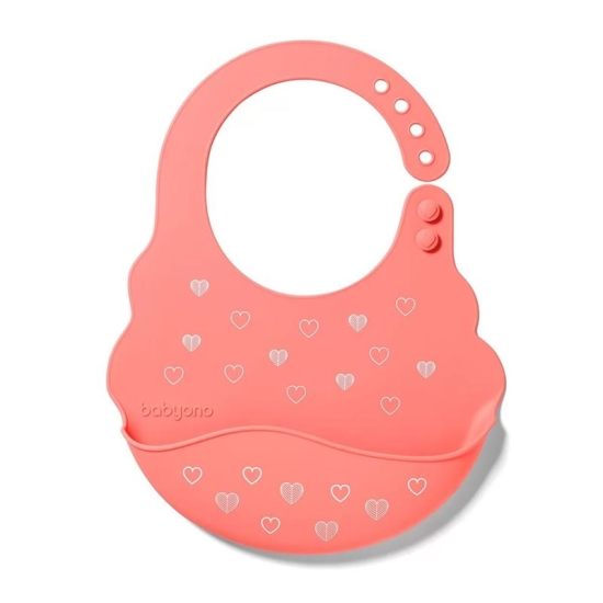 Babyono silicone bib Hearts 6m+ Reg Misc buy online