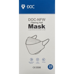 Doc-NFW Mask FFP2 fish shape without valve 25 pieces