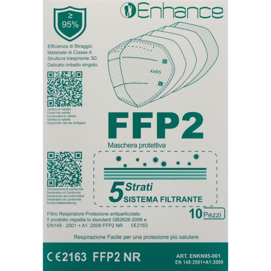 Enhance Respirator FFP2 without valve 10 pieces buy online